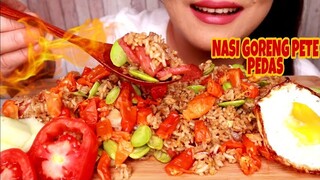 ASMR NASI GORENG PETE PEDAS CABE  RAWIT | ASMR MUKBANG INDONESIA | EATING SOUNDS