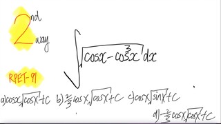 RPET-91 2nd way trig integral  ∫(cos(x)-cos^3(x)) dx