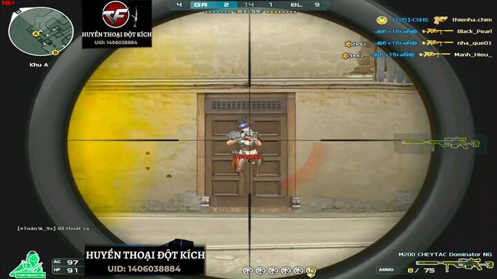 Quadkill đỉnh cao, 4 viên đạn 4 kẻ thù lên bảng #CrossFire