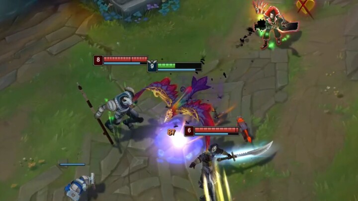 Please find the area of the "Inner Shadow" of the last wave of three enemies!