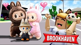 พ่อ เเม่ ลูก  🥰ลาบูบู้😍.....ROBLOX Brookhaven 🏡RP