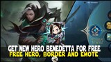 HOW TO GET BENEDETTA FOR FREE! MOBILE LEGENDS NEW HERO FOR FREE MLBB NEW UPCOMING HERO BENEDETTA ML!
