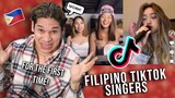 WHO IS SHE!? Reacting to Filipino TikTok singers for the first time | REACTION!
