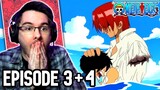 CAPTAIN SHANKS! | One Piece Episode 3 & 4 REACTION | Anime Reaction