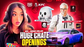 HUGE NEW KFC COLLAB + DODGE COLLAB CRATE OPENING || KFC ROYALE COLONEL SET || PUBG MOBILE