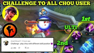 HARDEST CHALLENGE FOR CHOU USER🔥 | MLBB