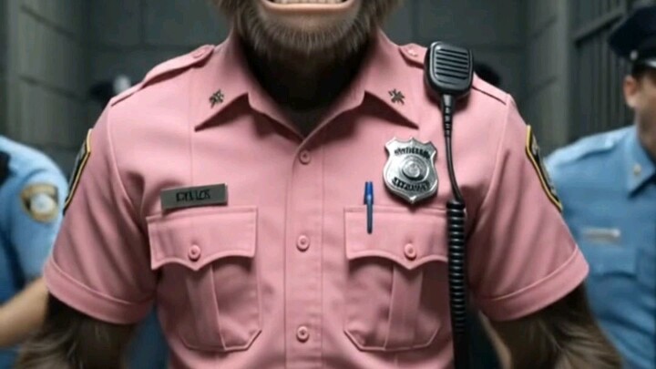 👮🐵🔥 PINK-SUIT MONKEY COP VS THE GIANT BEAST! 😱💥 | EPIC JAILBREAK & MAGIC POWER👍 LIKE | SHARE |