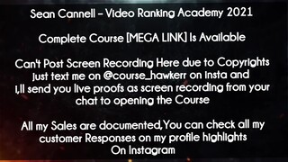 Sean Cannell  course  - Video Ranking Academy 2021 download