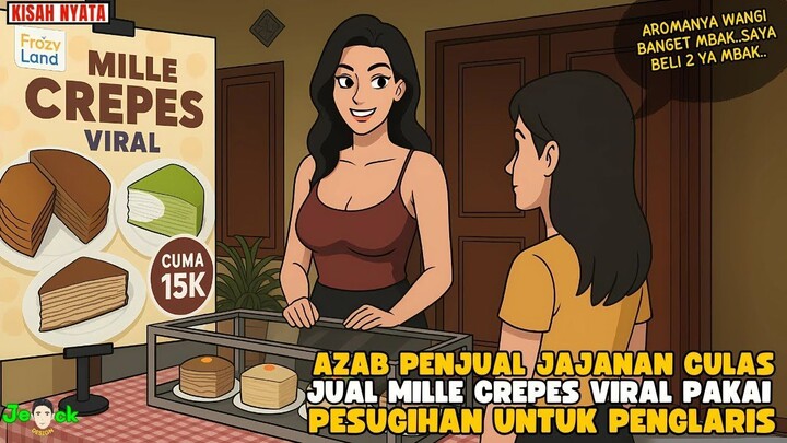 AZAB PENJUAL JAJANAN CULAS JUAL MILLE CREPES VIRAL PAKAI PESUGIHAN UNTUK