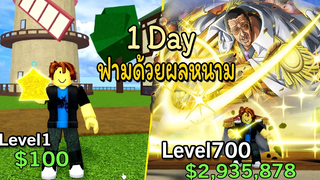 Blox Fruit Update 173 1 Day ฟามด้วยผลแสง จะยากลำบากขนานไหนไปดูกัน!! Level 1 to 700 NOOB TO PRO