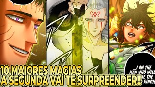 AS 10 MAGIAS MAIS PODEROSAS DE BLACK CLOVER QUE VÃO EXPLODIR SUA MENTE!