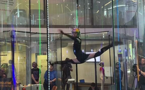 Performance by the 2023 Indoor Flying World Champion