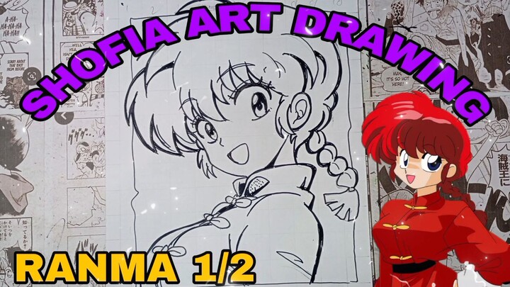 drawing anime Ranma 1/2