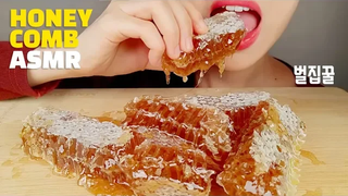 HONEYCOMB ASMR *STICKY* MUKBANG ไม่พูดเสียงกิน + น้ำผึ้งเสียงจริง Mukbang