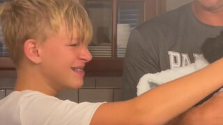 The boy wanted to have a dog since he was 3 years old, and finally realized his wish on his 12th bir