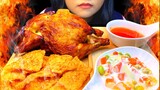 ASMR ROTISSERIE CHICKEN & RICE SNACK & COLESLAW - SWEET CHILI  SAUCE