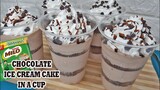 CHOCOLATE ICE CREAM CAKE IN A CUP | MILO ICE CREAM HOMEMADE | NEGOSYONG PATOK SA MALIIT NA PUHUNAN
