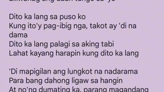 Moira - Dito ka lang (Lyrics) Follow for more lyrics songs☺