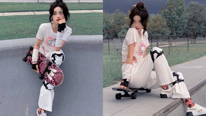 Little one, let me teach you how to skateboard!