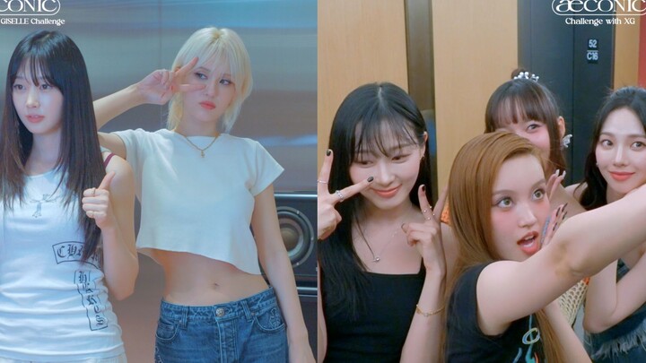 【aespa】我们真的拍得很努力 ✌🏻 | Challenge with JEON SOMI & XG Behind | æCONIC #04