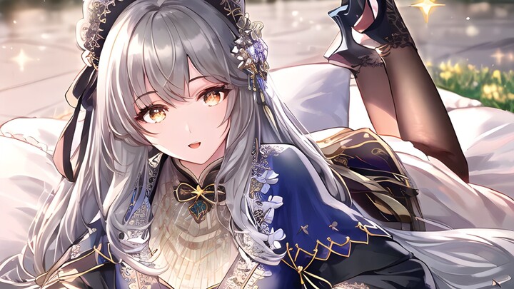 二次元少女壁纸，大家新年快乐，在这里给你拜年啦！