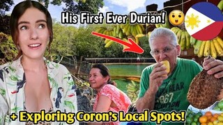 FIRST TIME TRYING DURIAN +THIS IS WHY WE FELL IN LOVE WITH CORON, Philippines!