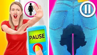 BEST PAUSE CHALLENGE! FUNNY PRANKS || Extreme Challenge For 24 Hours By 123 GO! TRENDS