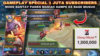 GAMEPLAY SEPESIAL 1 JUTA SUBSCRIBERS, PANEN MANIAC SAMPE BASE MUSUH🔥 | Mobile Legends Bang-bang