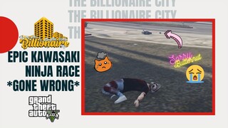 EPIC Kawasaki Ninja race *GONE WRONG* | The Billionaire City | Tagalog