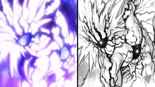 Saitama vs Boros [Anime to Manga Comparison]