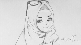 PEMULA WAJIB MERAPAT !!! Cara Menggambar Anime Berhijab Untuk Pemula