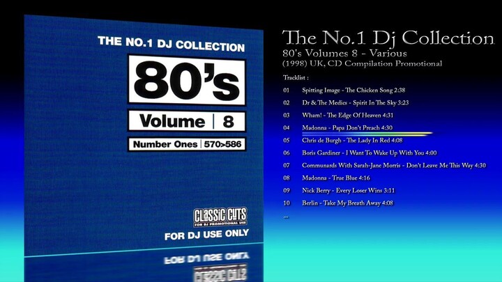 The No.1 Dj Collection (1998) 80's Volumes 8 - Various [CD Compilation Promotional]