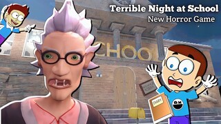 Terrible Night at School - New Horror Game | Shiva and Kanzo Gameplay