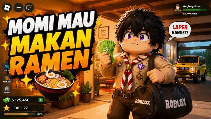 Momi Capek Masak, Ajak Aa Makan Ramen di Roblox!