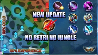 NEW UPDATE - NO RETRIBUTION NO JUNGLE, TOWER SHIELD AND JUNGLE UPDATE - PATCH 1.5.10 MLBB