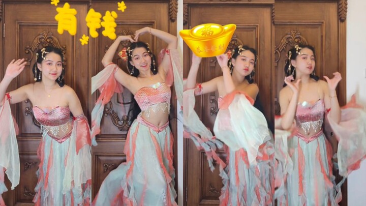 刷到这条锦鲤抓钱舞的今年要暴富呀！！！