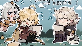 Drawing with Abedo [ Genshin Impact Sound Man ] (cooked meat)