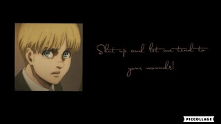 Concern, Not Care | ASMR | Neko! ASOT Armin Arlert x Wounded! Listener