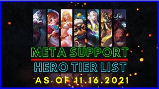 META SUPPORT MOBILE LEGENDS NOVEMBER 2021 | SUPPORT TIER LIST MOBILE LEGENDS