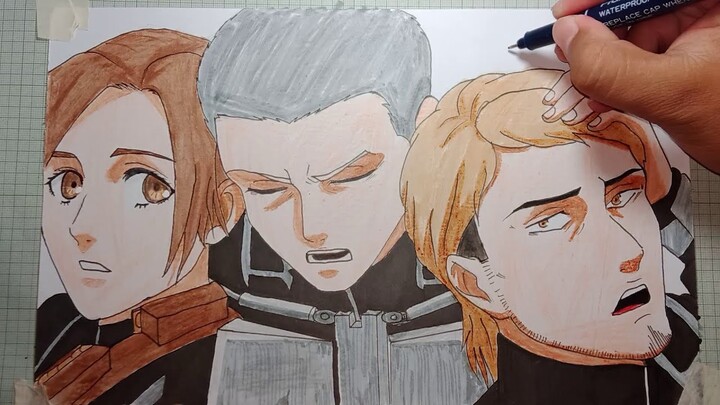 Speed Drawing - Sasha Braus, Connie Springer, Jean Kirstein | Attack on Titan (進撃の巨人)