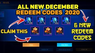 NEW 6 REDEEM CODES IN MOBILE LEGENDS | THIS NOVEMBER 2020 | REDEEM NOW (WITH PROOF) || MLBB