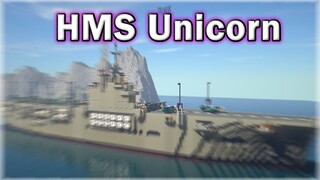 Minecraft: Ship Building Timelapse - HMS Unicorn Aircraft Carrier