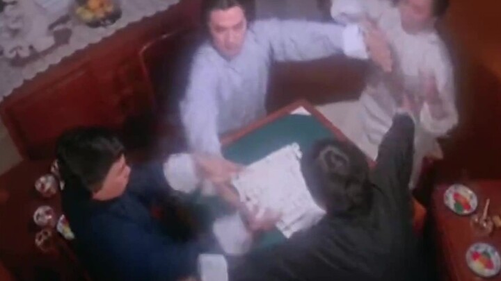 4 big cheaters playing mahjong together, the shuffling of cards is dazzling, it's wonderful