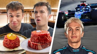 F1 Driver eats Bodyweight in Korean BBQ!! Ft. Alex Albon