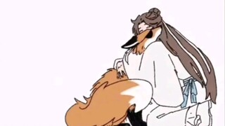 Lian Lian, are you licking the dog in a fancy way?