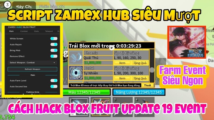 Zamex Hub | Cách Hack Blox Fruit Update 19 💖EVENT  | Script Hack AUTO FARM, AUTO BOSS, AUTO RAID