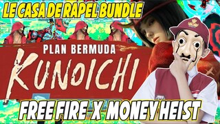 NGEBORONG BUNDLE FREE FIRE x MONEY HEIST KUNOICHI! RAMPOK SEMUA MUSUH BIAR MISKIN!