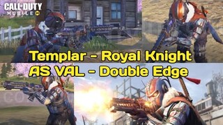 *NEW* TEMPLAR ROYAL KNIGHT with MYTHIC AS VAL - DOUBLE EDGE ON BATTLE ROYALE | COD MOBILE