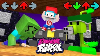 Monster School: Friday Night Funkin Plants vs Zombie - FNF PVZ | Minecraft Animation