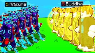 5 Kitsune Vs 5 Phật Tổ Buddha Trong Blox Fruits | Roblox